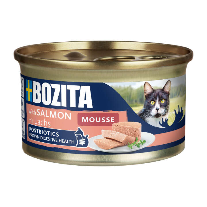 BOZITA Katzen-Nassfutter Mousse mit MSC-Lachs